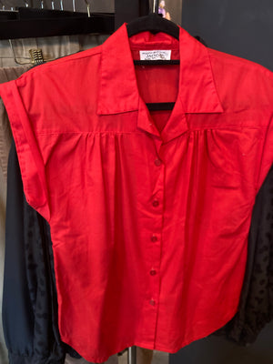 Jacques Richards red vintage button up