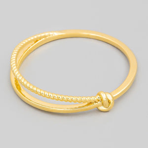 Knot Ring in gold & silver